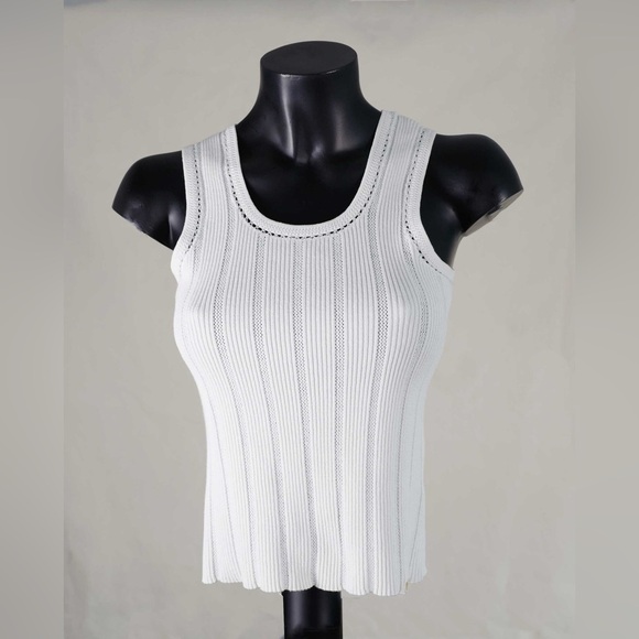 CHANEL Tops - CHANEL KNITTED LACE TANK TOP
